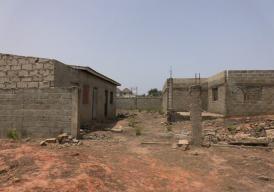 Incomplete 3 Bedroom bungalow with boys quarters at old yundum