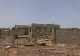 Incomplete 3 Bedroom bungalow with boys quarters at old yundum